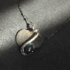Labradorite pendant with Surpentine Emerald Necklace