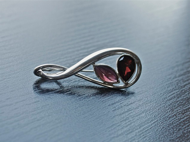 H's Garnet-Pendant&Pin16'