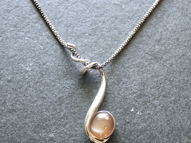 Peach Moonstone Pendant